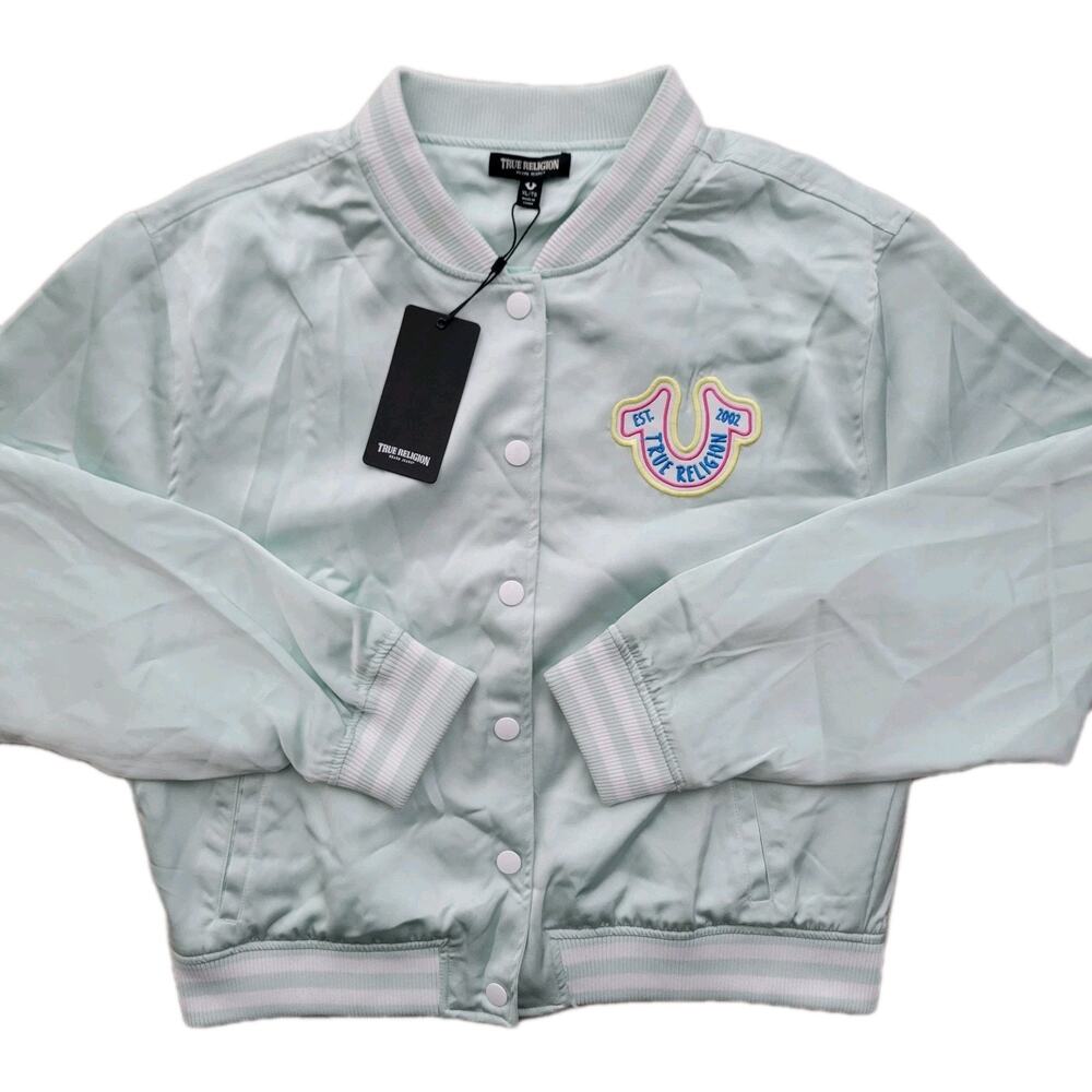 New True Religion Women Varsity Jacket Size XL